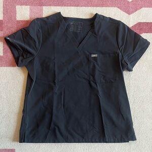 Figs Charcoal Catarina V-Neck Scrub Top